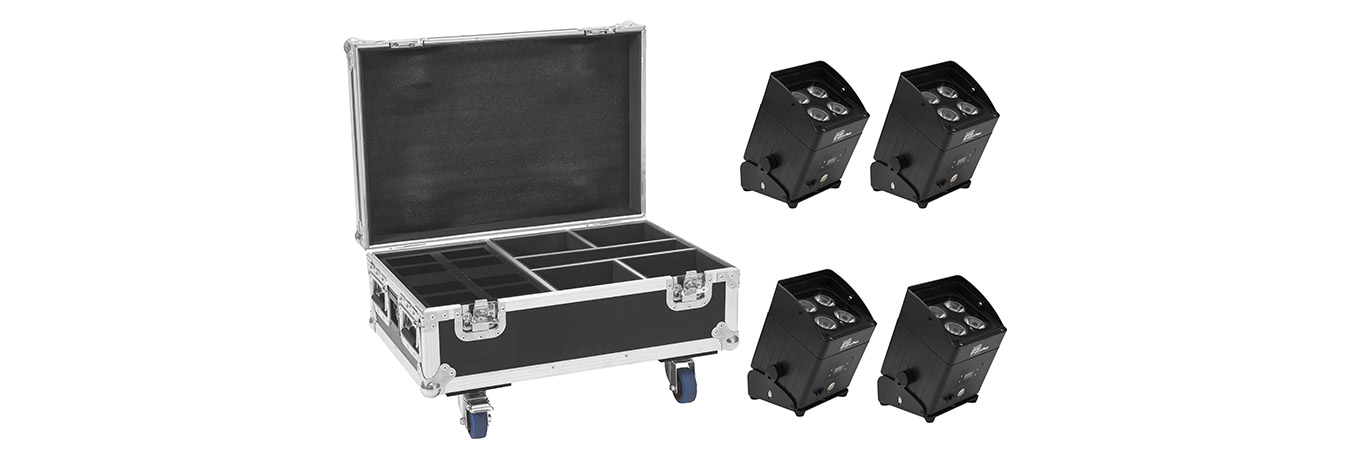 EUROLITE AKKU IP UP-4 PLUS set with case