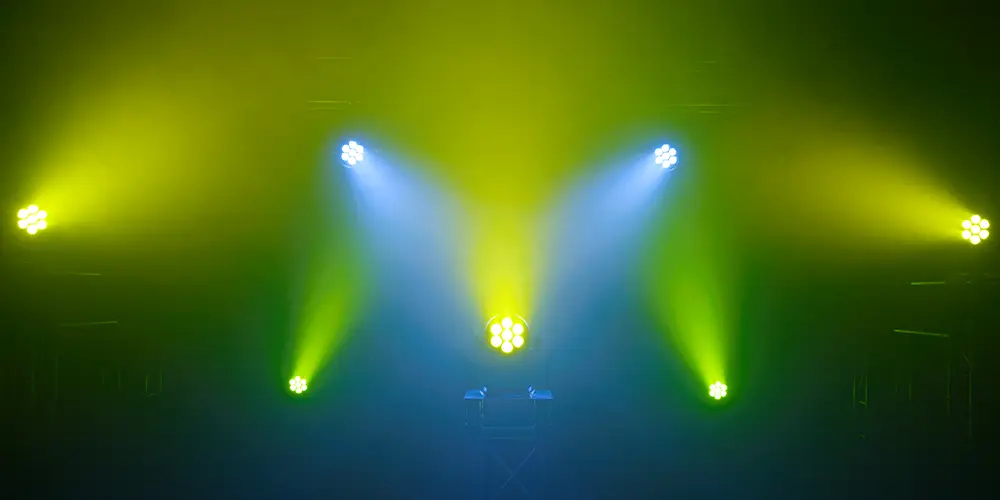 Spots with RGBL color mixing thanks to LIME LED, EUROLITE LED IP PAR 7x15W RGBL spot