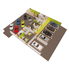 Intusonic application example car showroom