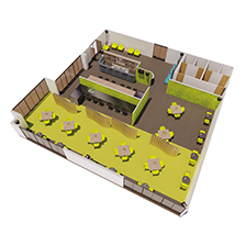 Intusonic application example small/medium-sized restaurant