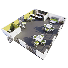 Intusonic application example small café