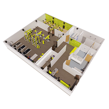 Intusonic application example gym